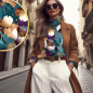 Preview: Wochenend-Aktion: Vintage Flowers First Love Kollektion - Eigenproduktion von Graustufen-Stoffe